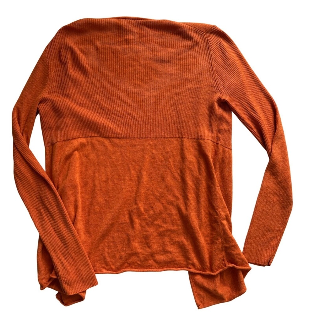 Eileen Fisher XS/S‎ Silk Cashmere Knit Cardigan Tank Top Set Orange Sweater Cozy - Picture 10 of 11